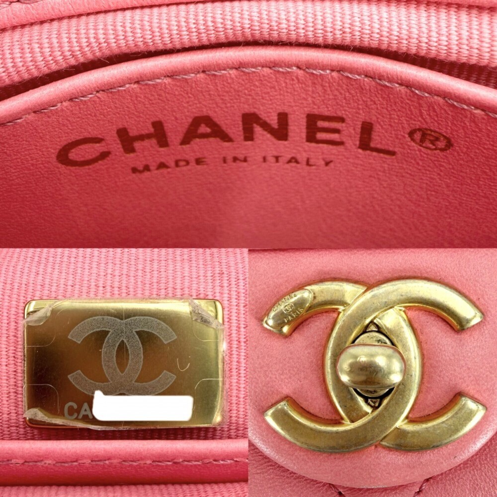 Chanel Mini Matelasse Chain Shoulder Bag for Women, Turnlock, Coco Mark, Leat... - Picture 5 of 8